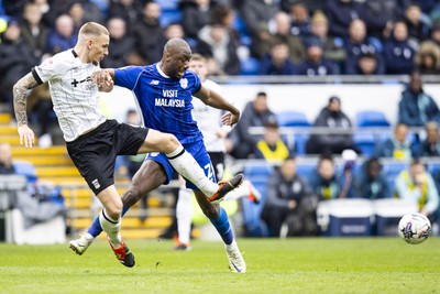 090324 - Cardiff City v Ipswich Town - Sky Bet Championship - Yakou Meite of Cardiff City in action