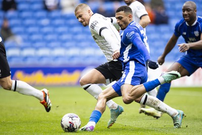 090324 - Cardiff City v Ipswich Town - Sky Bet Championship - Karlan Grant of Cardiff City in action