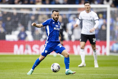 090324 - Cardiff City v Ipswich Town - Sky Bet Championship - Manolis Siopis of Cardiff City in action