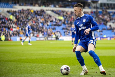 090324 - Cardiff City v Ipswich Town - Sky Bet Championship - David Turnbull of Cardiff City in action