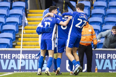 090324 - Cardiff City v Ipswich Town - Sky Bet Championship - Ryan Wintle of Cardiff City celebrates scoring his sides first goal