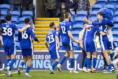 090324 - Cardiff City v Ipswich Town - Sky Bet Championship - Ryan Wintle of Cardiff City celebrates scoring his sides first goal