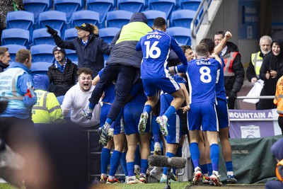 090324 - Cardiff City v Ipswich Town - Sky Bet Championship - Callum O'Dowda of Cardiff City celebrates scoring his sides second goal