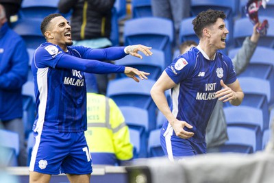 090324 - Cardiff City v Ipswich Town - Sky Bet Championship - Callum O'Dowda of Cardiff City celebrates scoring his sides second goal