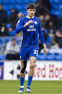 090324 - Cardiff City v Ipswich Town - Sky Bet Championship - Rubin Colwill of Cardiff City in action