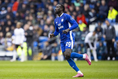 090324 - Cardiff City v Ipswich Town - Sky Bet Championship - Famara Diedhiou of Cardiff City in action