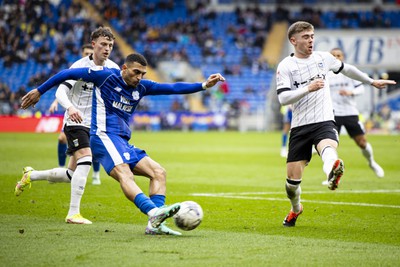 090324 - Cardiff City v Ipswich Town - Sky Bet Championship - Karlan Grant of Cardiff City in action