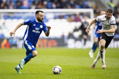 090324 - Cardiff City v Ipswich Town - Sky Bet Championship - Manolis Siopis of Cardiff City in action