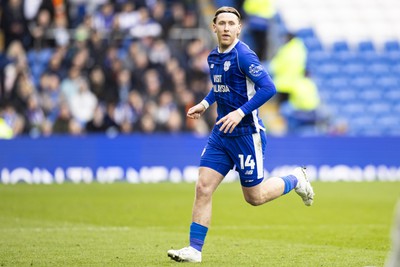 090324 - Cardiff City v Ipswich Town - Sky Bet Championship - Josh Bowler of Cardiff City in action