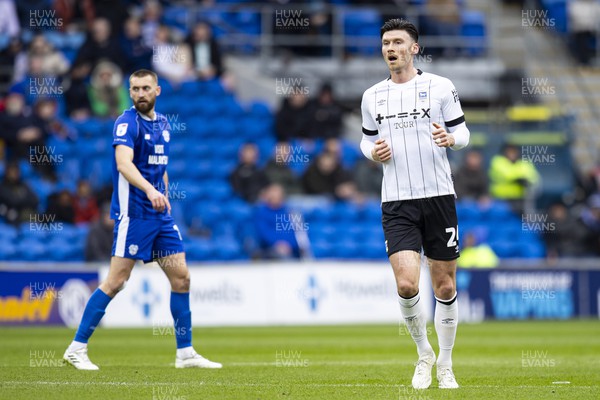 090324 - Cardiff City v Ipswich Town - Sky Bet Championship - Kieffer Moore of Ipswich Town in action