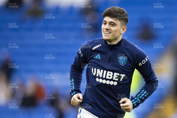 130124 - Cardiff City v Leeds United - Sky Bet Championship - Daniel James of Leeds United during the warm up