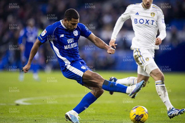 130124 - Cardiff City v Leeds United - Sky Bet Championship - Andy Rinomhota of Cardiff City in action