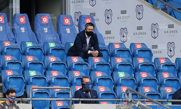210620 - Cardiff City v Leeds United - SkyBet Championship - Cardiff City CEO Ken Choo sits in the directors box