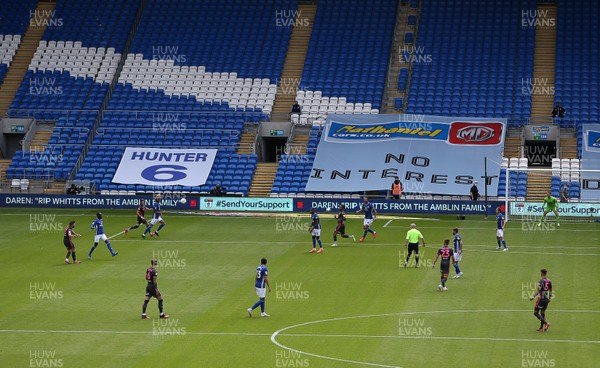 210620 - Cardiff City v Leeds United - SkyBet Championship - General View of play in the empty stadium