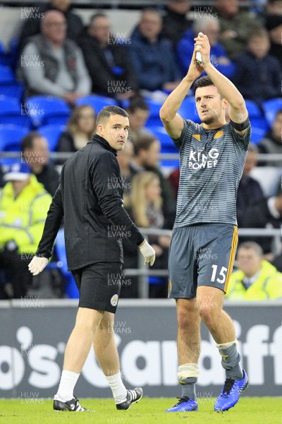 031118 - Cardiff City v Leicester City, Premier League - Harry Maguire of Leicester City leaves the pitch after sustaining an injury