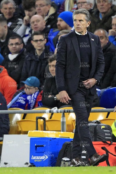 031118 - Cardiff City v Leicester City, Premier League - Leicester City Manager Claude Puel during the match