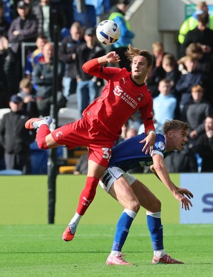 041025 - Cardiff City v Leyton Orient, EFL Sky Bet League 1 - Dominic Ballard of Leyton Orient and Joel Bagan of Cardiff City compete for the ball