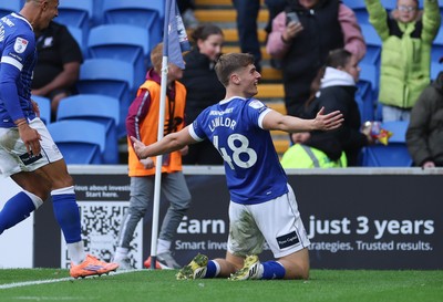 041025 - Cardiff City v Leyton Orient, EFL Sky Bet League 1 - Dylan Lawlor of Cardiff City celebrates after he scores City’s second goal