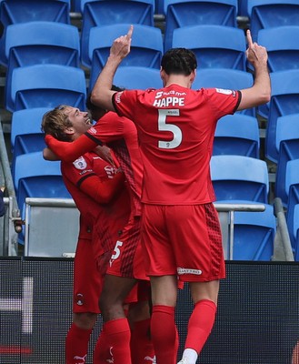041025 - Cardiff City v Leyton Orient, EFL Sky Bet League 1 -Dominic Ballard of Leyton Orient celebrates as he scores their third goal
