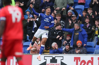 041025 - Cardiff City v Leyton Orient, EFL Sky Bet League 1 - Callum Robinson of Cardiff City celebrates after he scores the fourth goal