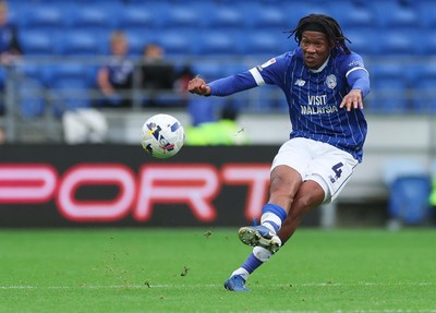 041025 - Cardiff City v Leyton Orient, EFL Sky Bet League 1 - Gabiel Osho of Cardiff City plays the ball forward