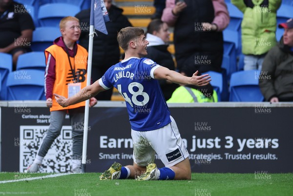 041025 - Cardiff City v Leyton Orient, EFL Sky Bet League 1 - Dylan Lawlor of Cardiff City celebrates after he scores City’s second goal