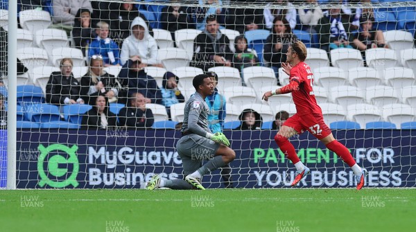 041025 - Cardiff City v Leyton Orient, EFL Sky Bet League 1 -Dominic Ballard of Leyton Orient celebrates as he scores their third goal