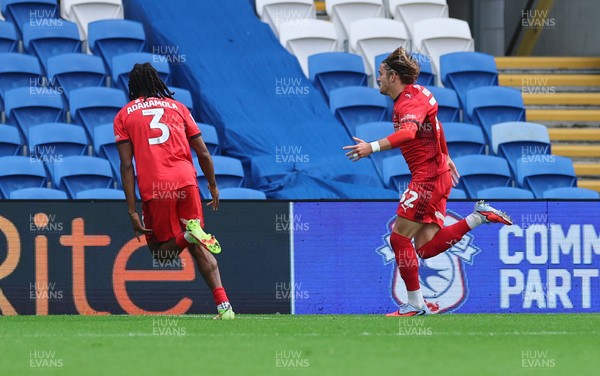 041025 - Cardiff City v Leyton Orient, EFL Sky Bet League 1 -Dominic Ballard of Leyton Orient celebrates as he scores their third goal