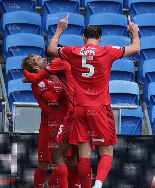 041025 - Cardiff City v Leyton Orient, EFL Sky Bet League 1 -Dominic Ballard of Leyton Orient celebrates as he scores their third goal