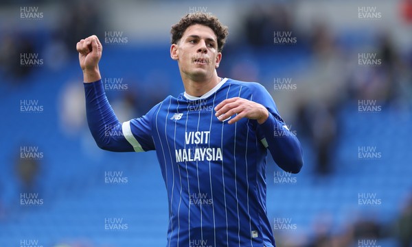 041025 - Cardiff City v Leyton Orient, EFL Sky Bet League 1 - Yousef Salech of Cardiff City at the end of the match