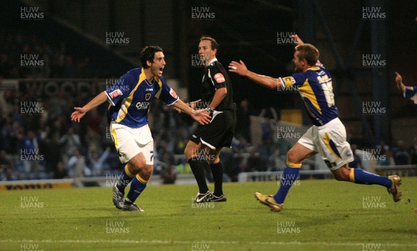 28.08.07 -Cardiff City v Leyton Orient, Carling Cup Cardiff's Peter Whittingham celebrates his goal with team-mate Stephen McPhail 