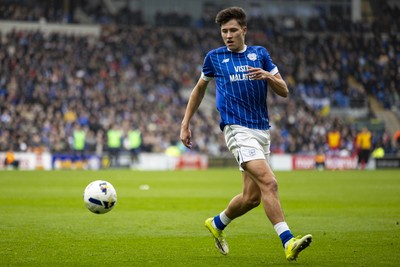 070326 - Cardiff City v Lincoln City - Sky Bet League 1 - Rubin Colwill of Cardiff City in action
