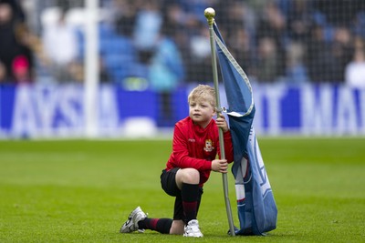 070326 - Cardiff City v Lincoln City - Sky Bet League 1 - Cardiff mascot ahead of kick off
