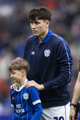 070326 - Cardiff City v Lincoln City - Sky Bet League 1 - Rubin Colwill of Cardiff City ahead of kick off