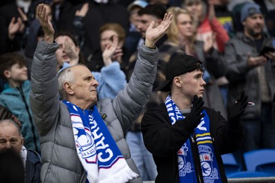 070326 - Cardiff City v Lincoln City - Sky Bet League 1 - Cardiff City supporters ahead of kick off