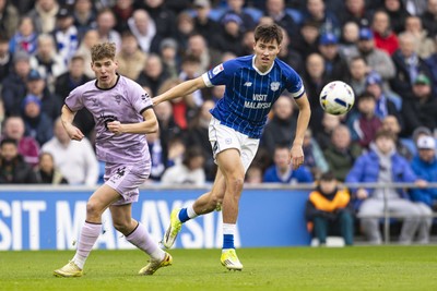 070326 - Cardiff City v Lincoln City - Sky Bet League 1 - Rubin Colwill of Cardiff City in action