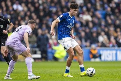 070326 - Cardiff City v Lincoln City - Sky Bet League 1 - Rubin Colwill of Cardiff City in action