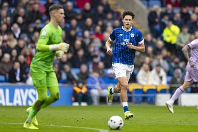 070326 - Cardiff City v Lincoln City - Sky Bet League 1 - Rubin Colwill of Cardiff City in action