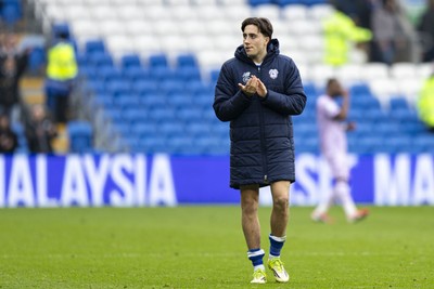 070326 - Cardiff City v Lincoln City - Sky Bet League 1 - Joel Colwill of Cardiff City at full time