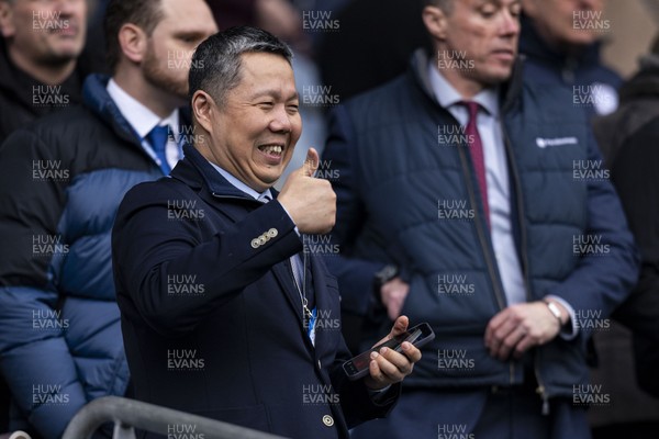 070326 - Cardiff City v Lincoln City - Sky Bet League 1 - Cardiff City CEO Ken Choo in attendance