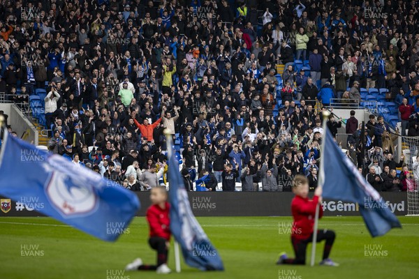 070326 - Cardiff City v Lincoln City - Sky Bet League 1 - Cardiff City supporters ahead of kick off