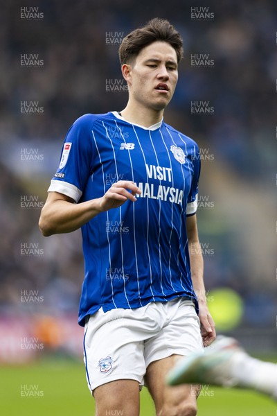 070326 - Cardiff City v Lincoln City - Sky Bet League 1 - Rubin Colwill of Cardiff City in action