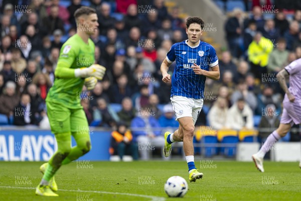 070326 - Cardiff City v Lincoln City - Sky Bet League 1 - Rubin Colwill of Cardiff City in action