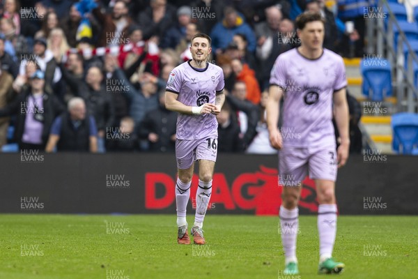 070326 - Cardiff City v Lincoln City - Sky Bet League 1 - Dominic Jefferies of Lincoln City celebrates scoring his sides second goal