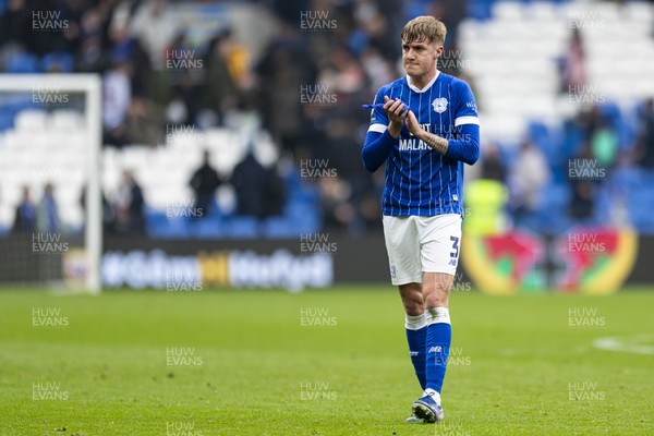 070326 - Cardiff City v Lincoln City - Sky Bet League 1 - Joel Bagan of Cardiff City at full time