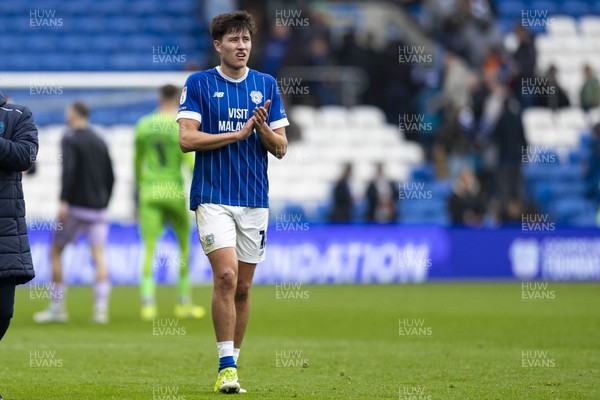 070326 - Cardiff City v Lincoln City - Sky Bet League 1 - Rubin Colwill of Cardiff City at full time