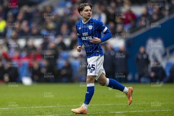 070326 - Cardiff City v Lincoln City - Sky Bet League 1 - Cian Ashford of Cardiff City in action