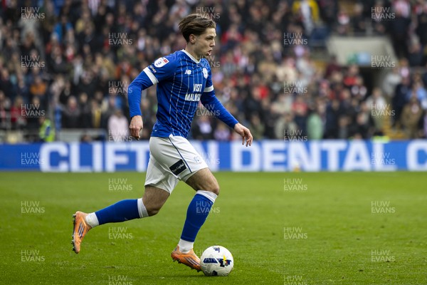 070326 - Cardiff City v Lincoln City - Sky Bet League 1 - Cian Ashford of Cardiff City in action