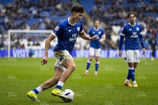 070326 - Cardiff City v Lincoln City - Sky Bet League 1 - Rubin Colwill of Cardiff City in action