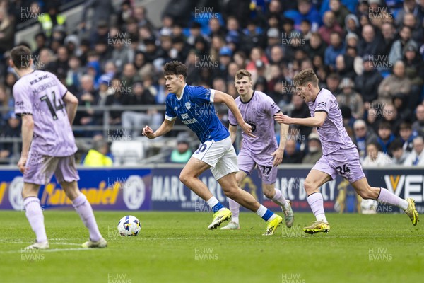 070326 - Cardiff City v Lincoln City - Sky Bet League 1 - Rubin Colwill of Cardiff City in action